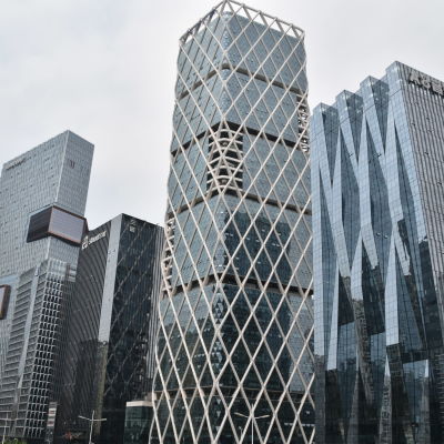 Internetföretaget Tencents huvudbyggnad i Shenzhen, Kina.