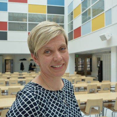 Inger Damlin, ordförande för Finlands svenska lärarförbund. 