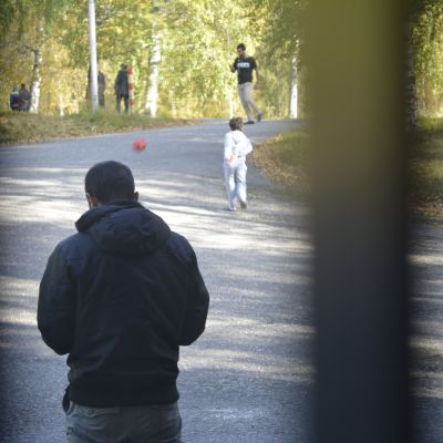 Turvapaikanhakijoita Lahdessa.