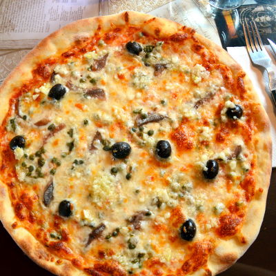 En pizza Siciliana