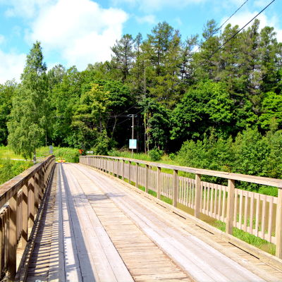 Den gamla bron på Forsby sågområde