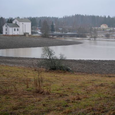 översvämning vid vetekvarnen i andersböle i borgå 11.02.16