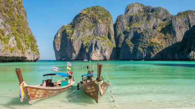 Thailändska ön Maya Bay.