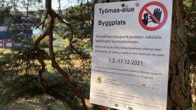 Renovering av erosionsskador vid Borgbacken i Borgå 2021