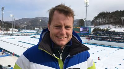 Glenn Lindholm vid OS i Pyeongchang.