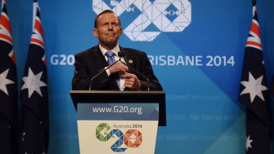 Australiens premiärminister tony abbott