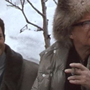 Kekkonen ja prinssi Kaarle Kustaa perinteisellä hiihtolomalla Lapissa 1970.