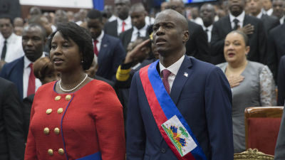 Martine Moise och Jovenel Moise