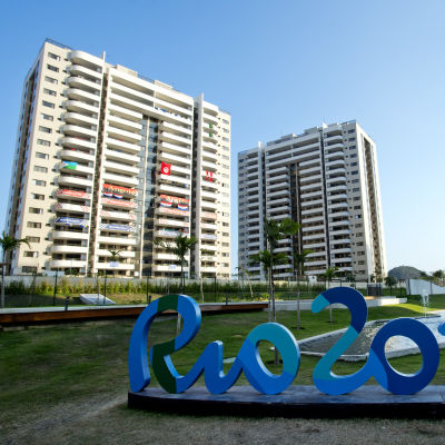 Höghus i OS-byn i Rio de Janeiro.