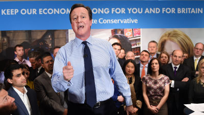 Tories partiledare presenterar småföretagtarprogram 27.4.2015