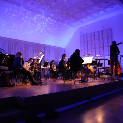 Kymi sinfoniettas generalrepetition i konserthuset i Kotka.