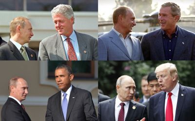 USA:s presidenter och Vladimir Putin