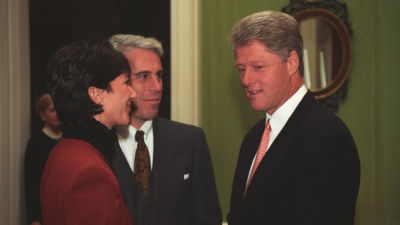Bill Clinton, Ghislaine Maxwell ja Jeffrey Epstein.