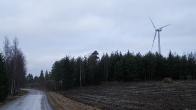 Vindkraftverket i Fränsviken i Larsmo