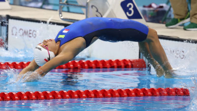 Polska simmaren Alicja Thorz i aktion i OS i Rio 2016.