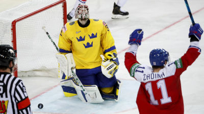 Sverige förlorade mot Tjeckien med 2–4.