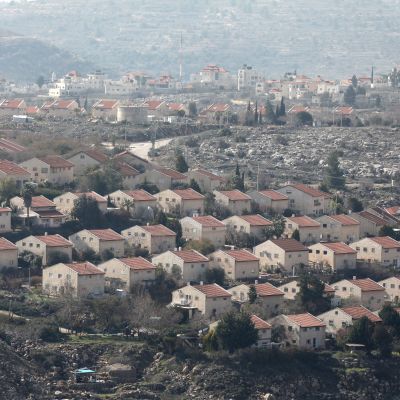 Den israeliska bosättningen Ofra på Västbanken 5.2.2020