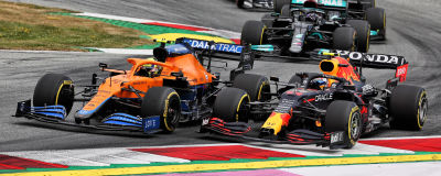 Sergio Perez utmanar Lando Norris.