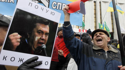 Ukrainska småföretagare protesterar mot repression och för ett bättre företagsklimat