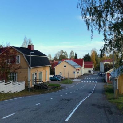 Vanhoja puutaloja.