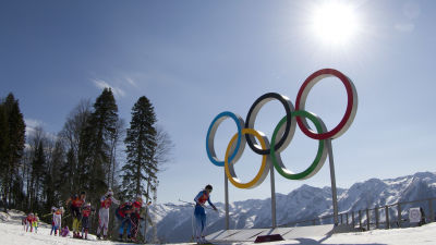 Olympiarenkaat ladun varressa