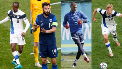 Glen Kamara, Tim Sparv, Jesse Joronen och Joel Pohjanpalo.