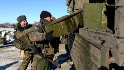 Separatister transporterar vapen nära Debaltseve