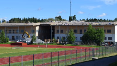 Här byggs skolcentrumet i Sjundeå.