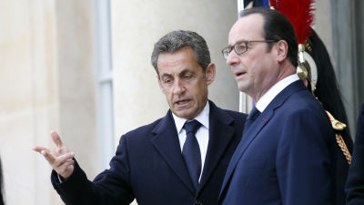 Nicolas Sarkozy och Francois Hollande