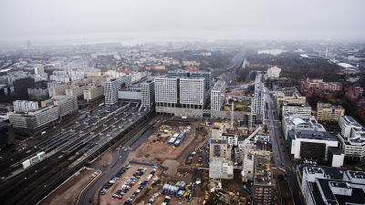 Flygfotografi av Böle station maj 2021.