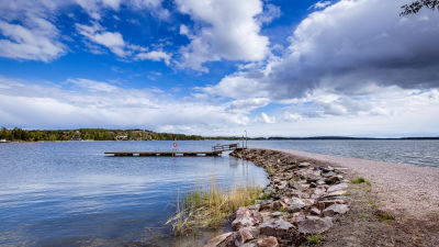 Klobbens badstrand i Sökö i Esbo.