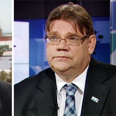 Olli Rehn ja Timo Soini.