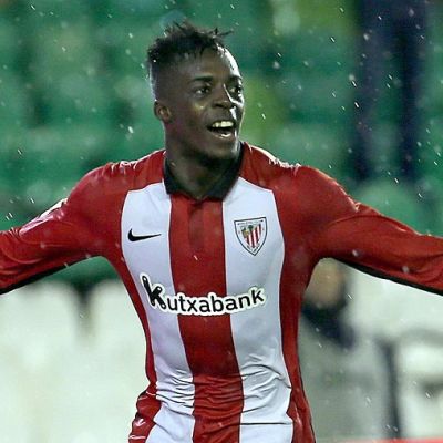 Athletic Bilbaon Inaki Williams tuulettaa.