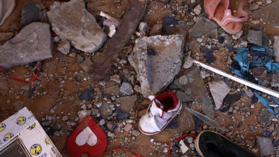 Ruiner efter bombningar i Gaza. 21.5.2021