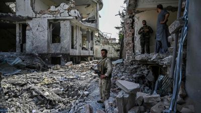 Dagen efter en bombexplosion i Kabul. 4.8.2021