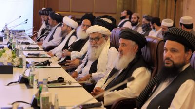 Fredsförhadlingar mellan den afghanska regeringen och talibanerna den 18 juli i Qatars huvudstadDoha.l