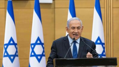 Premiärminister Benjamin Netnyahu talar i knesset 31.55.2021