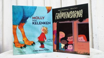 Bilderböckerna "Molly och Kalenken" och "Främlingarna".