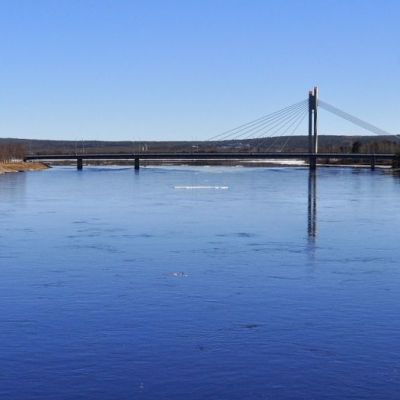 Kemijoki Rovaniemen keskustassa
