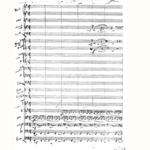 Kullervo-sinfonian partituurin ensimmäinen sivu.