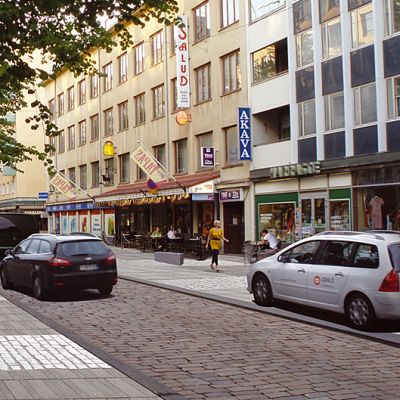 Havainnekuva Tuomiokirkonkadun eteläosasta.