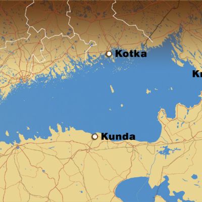 Suunniteltu laivareitti Kotka-Kunda-Kronstadt