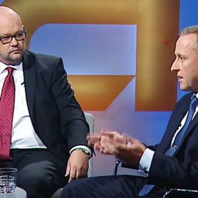 Jaakko Kiander (vas.) ja Stefan Törnqvist