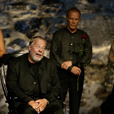 Karita Mattila (vas.), Matti Salminen, Jorma Hynninen ja Soile Isokoski vuoden 2005 Savonlinnan oopperajuhlien Matti ja Ystävät -konsertissa.