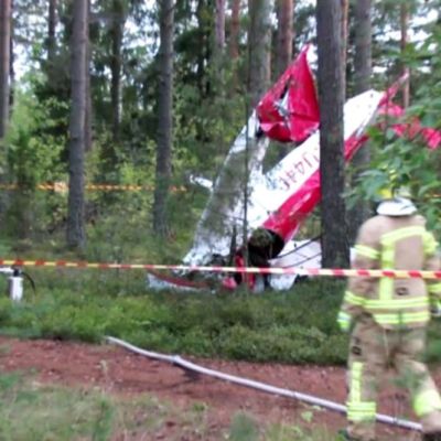 Vihdissä pudonnut pienkone 22. syyskuuta.