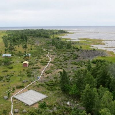 Selkä-Sarvi ilmasta kuvattuna.