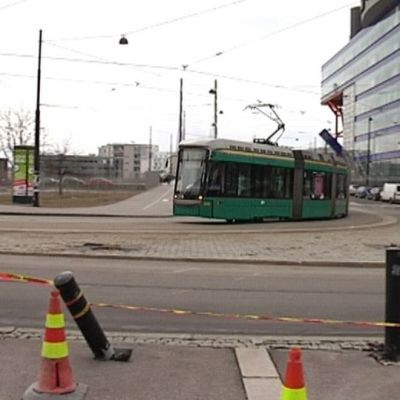 Raitiovaunu Helsingissä.
