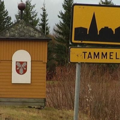 Tammelan taajamakyltti ja -portti