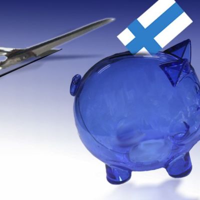 sakset ja säästöpossu