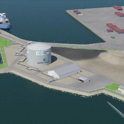 Havainnekuva Tornioon rakennettavasta LNG-teminaalista